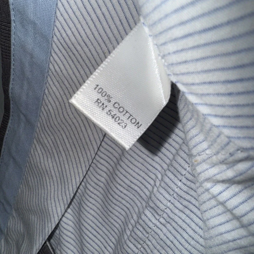 Banana Republic Dress Pants Mens 36x32 Gray Plaid Pinstripe Cotton Office Casual
